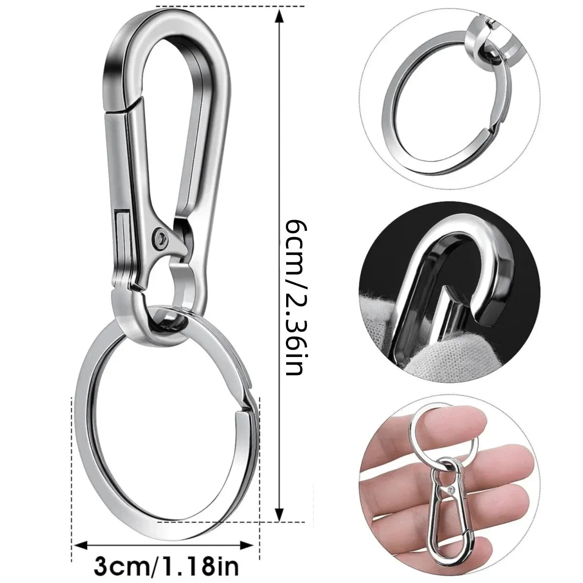 4Pcs Carabiner Keychain